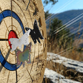 THROWFUN 6/12 Pack 9Cr17 stainless steel- 3.07''(length) 0.1''(thick) , throwing knives set  Full-Tang Throwing Set, with Nylon Sheath for Competition and Recreation Butterfly shape Hollow Darts-FB-YFO8T